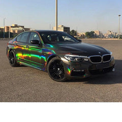 Silver Black Hologram Chromium